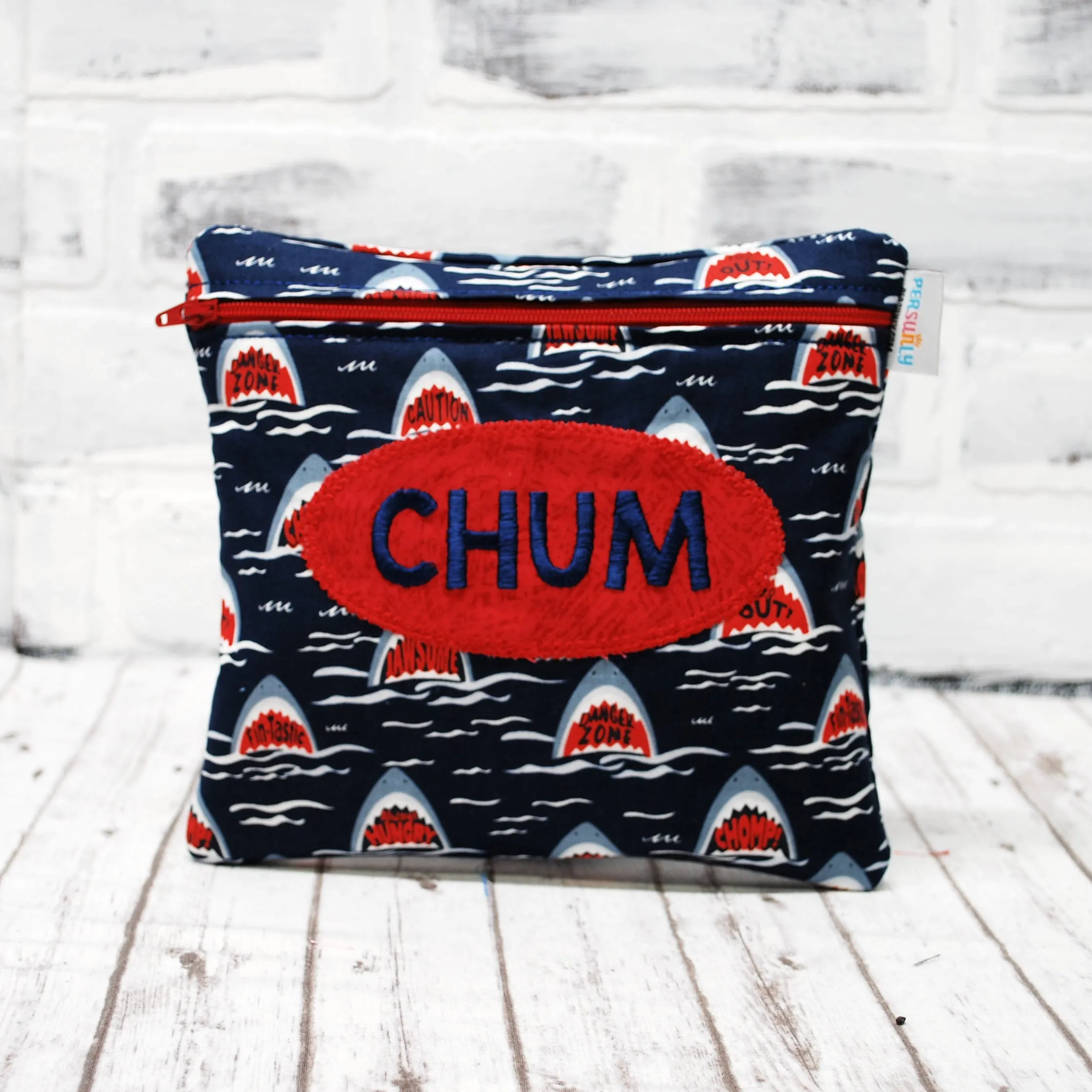 Shark Chum Personalized Reusable Food Bag