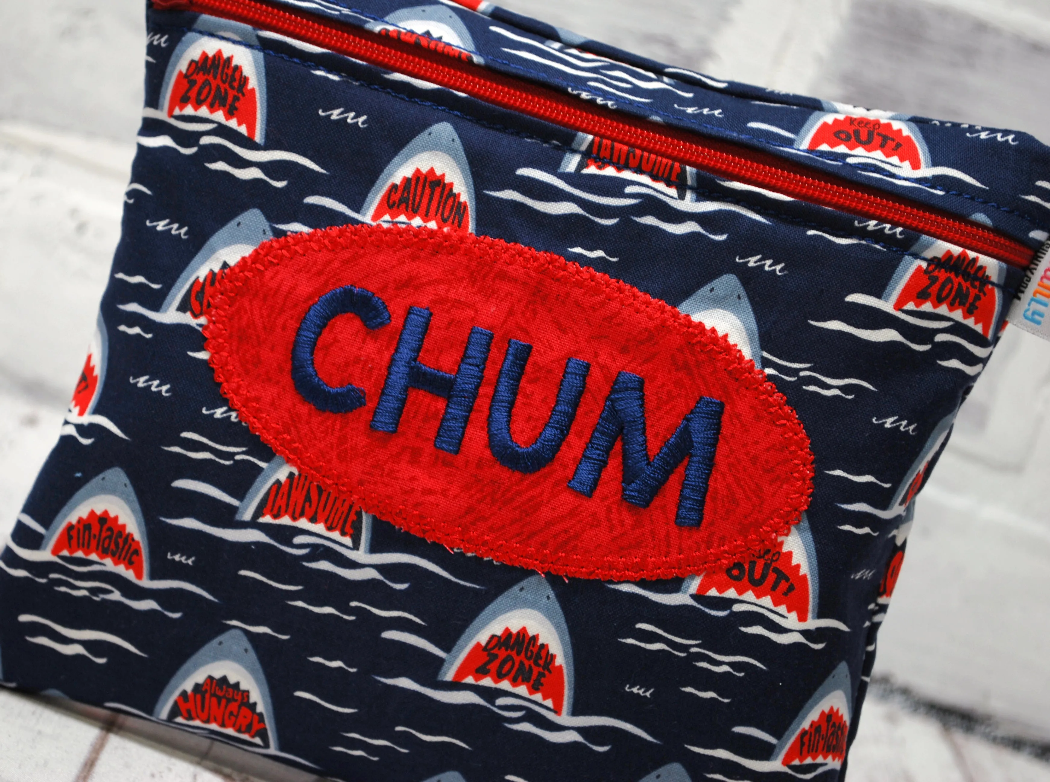 Shark Chum Personalized Reusable Food Bag