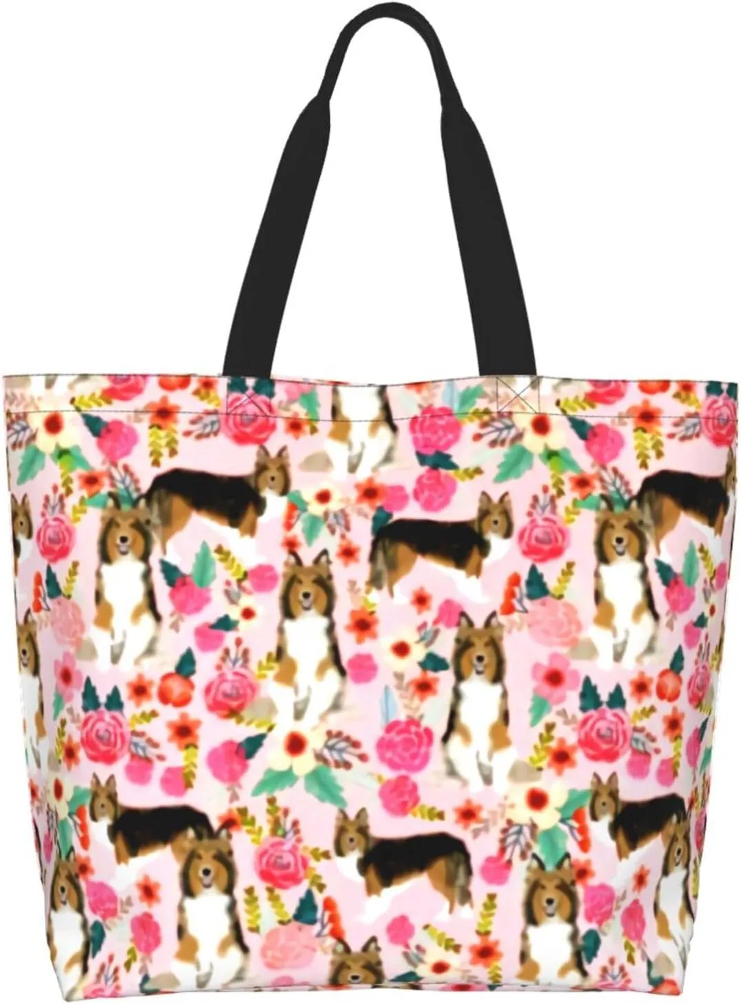 Shih Tzu Cute Shih Tsu Dog Mint Tote Bag Shopping Bag Portable Handbags Tote Shoulder Bucket Bags for Women