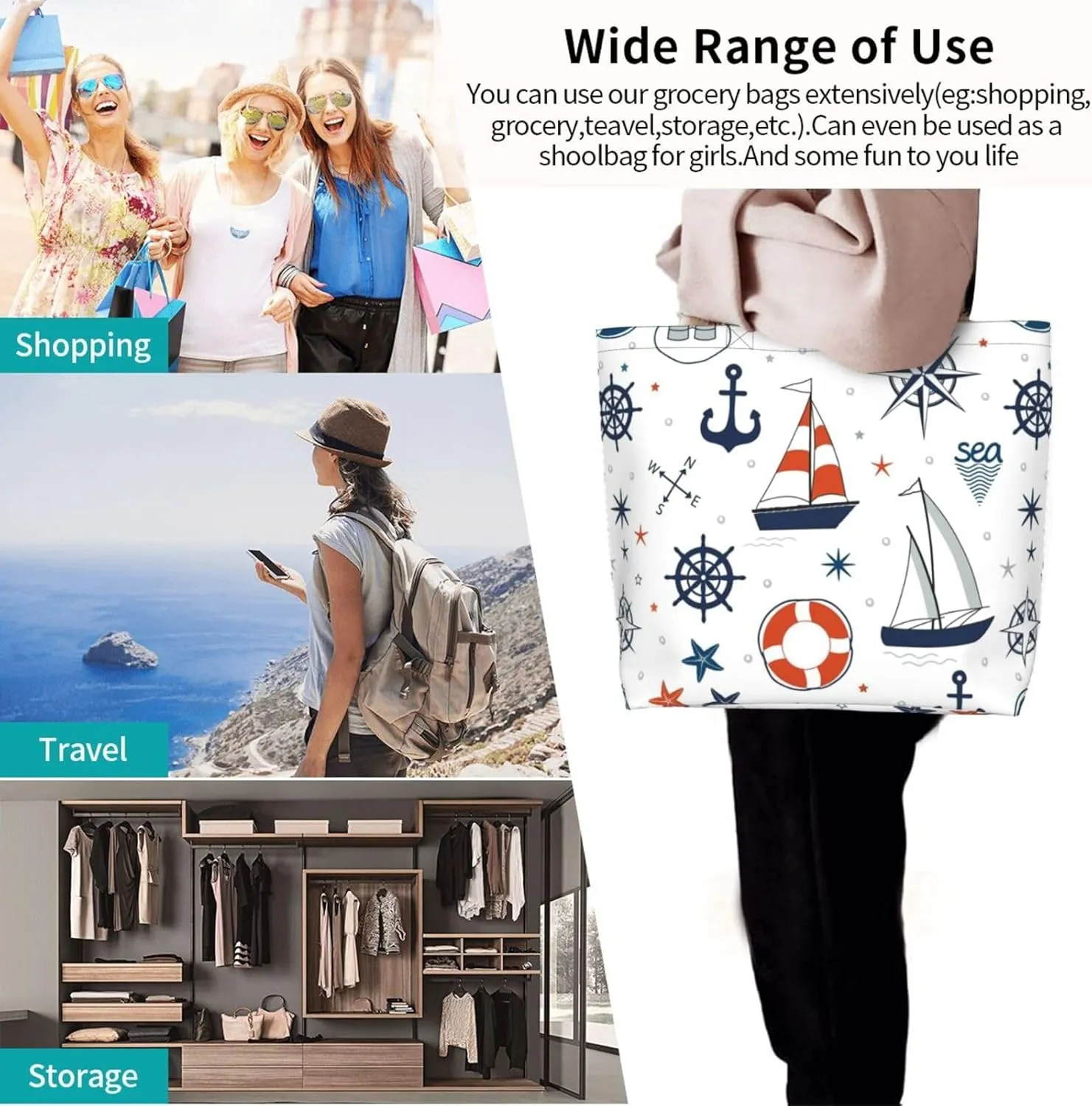 Shih Tzu Cute Shih Tsu Dog Mint Tote Bag Shopping Bag Portable Handbags Tote Shoulder Bucket Bags for Women