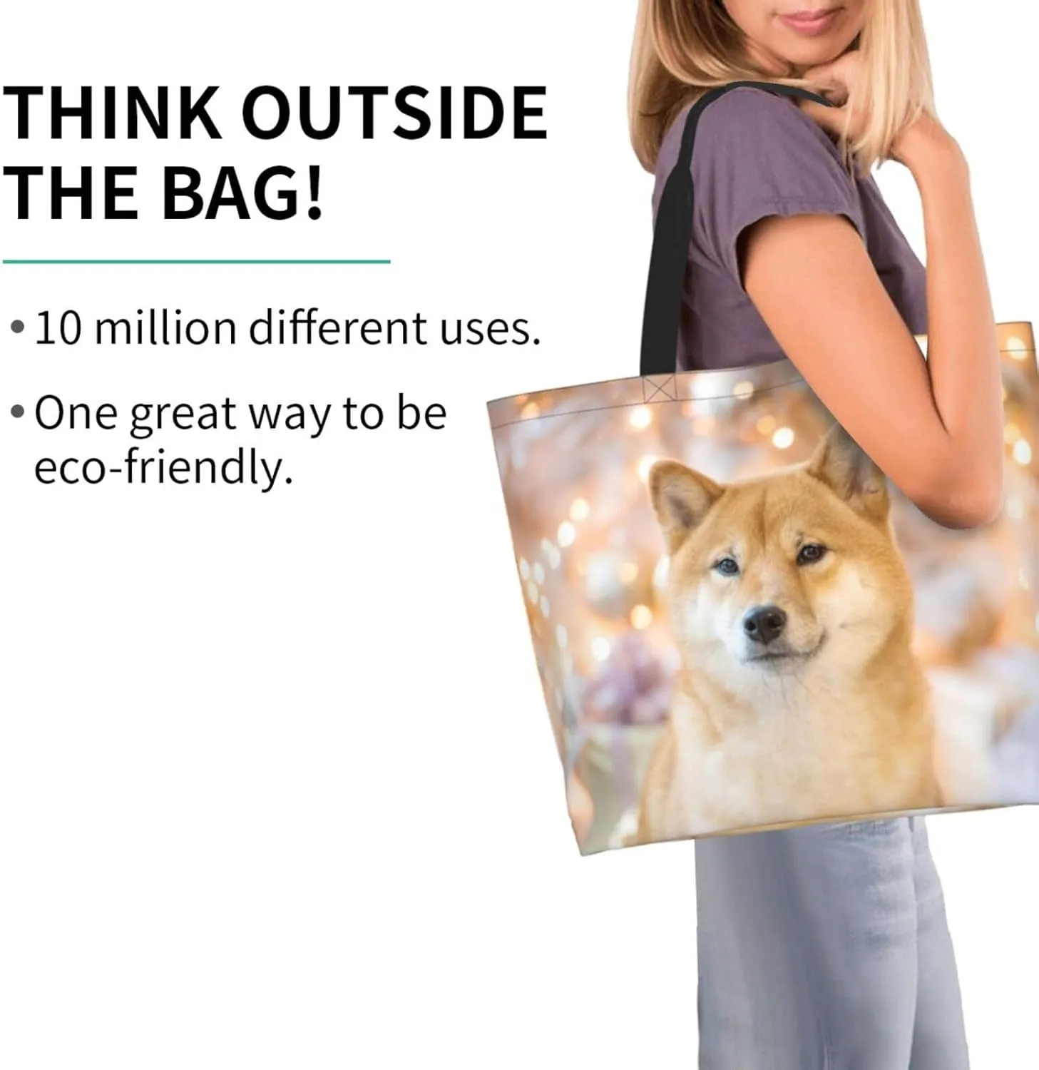 Shih Tzu Cute Shih Tsu Dog Mint Tote Bag Shopping Bag Portable Handbags Tote Shoulder Bucket Bags for Women