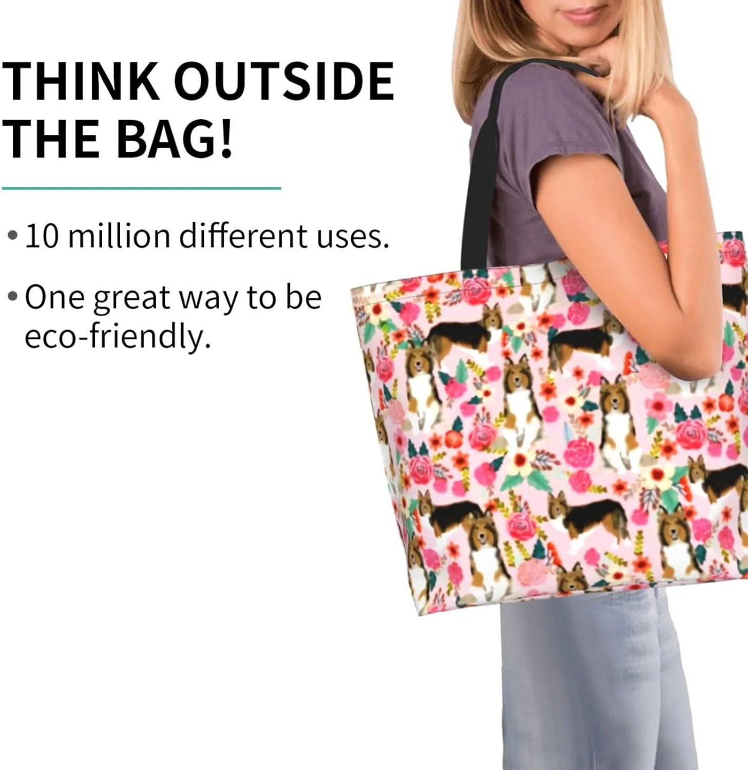 Shih Tzu Cute Shih Tsu Dog Mint Tote Bag Shopping Bag Portable Handbags Tote Shoulder Bucket Bags for Women