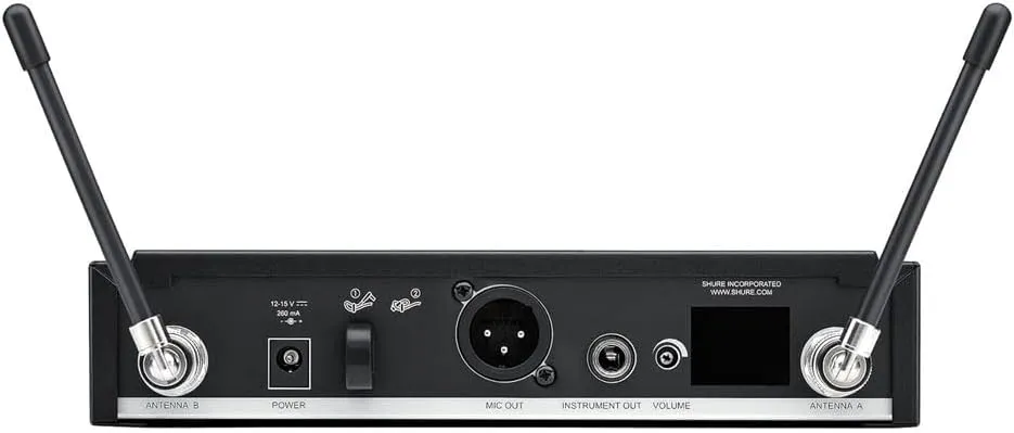 Shure BLX14R UHF Wireless System for Guitar and Bass - 14-Hour Battery Life, 300 ft Range, UHF | Includes 1/4" Jack Instrument Cable & Single Channel Rack Mount Receiver | J11 Band (BLX14R-J11)
