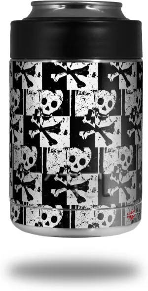 Skull Checker - Decal Style Skin Wrap fits Yeti Rambler Colster and RTIC Can (Cooler NOT Included)