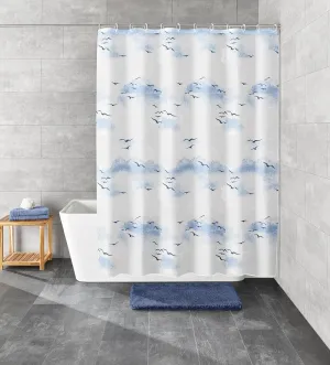 Sky Vinyl Liner Shower Curtain (70.9x78.7, Polar Blue)