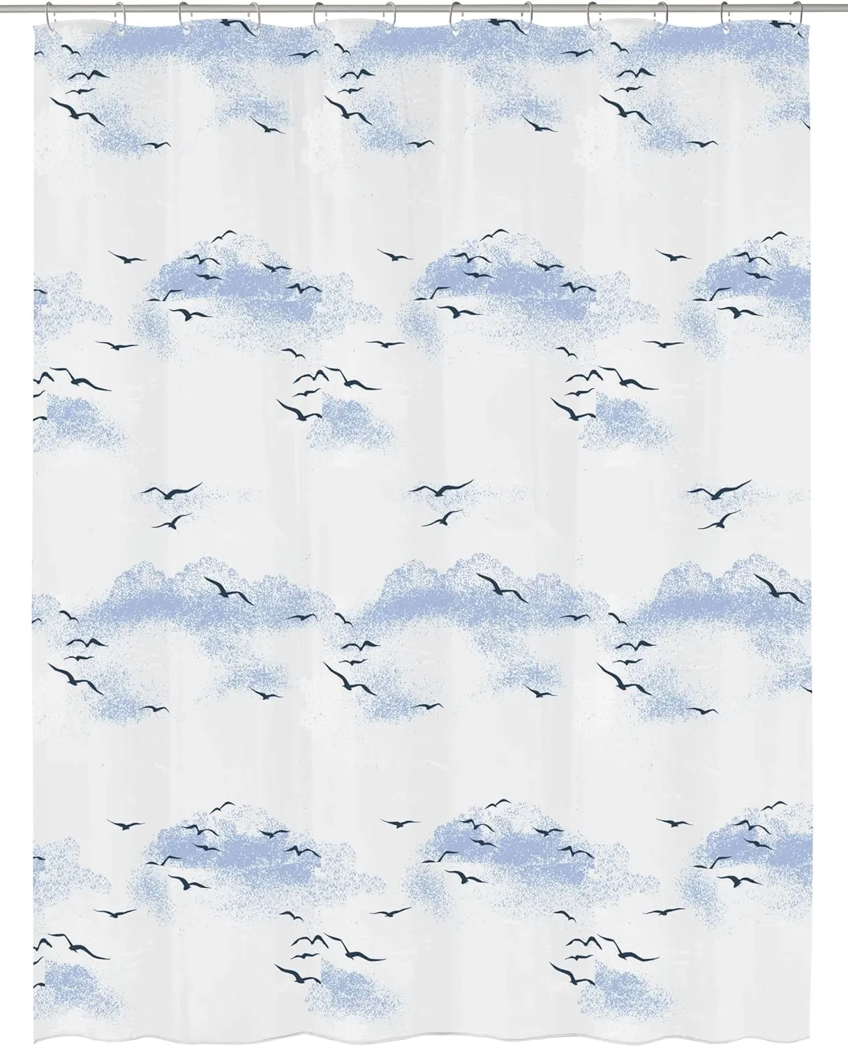 Sky Vinyl Liner Shower Curtain (70.9x78.7, Polar Blue)