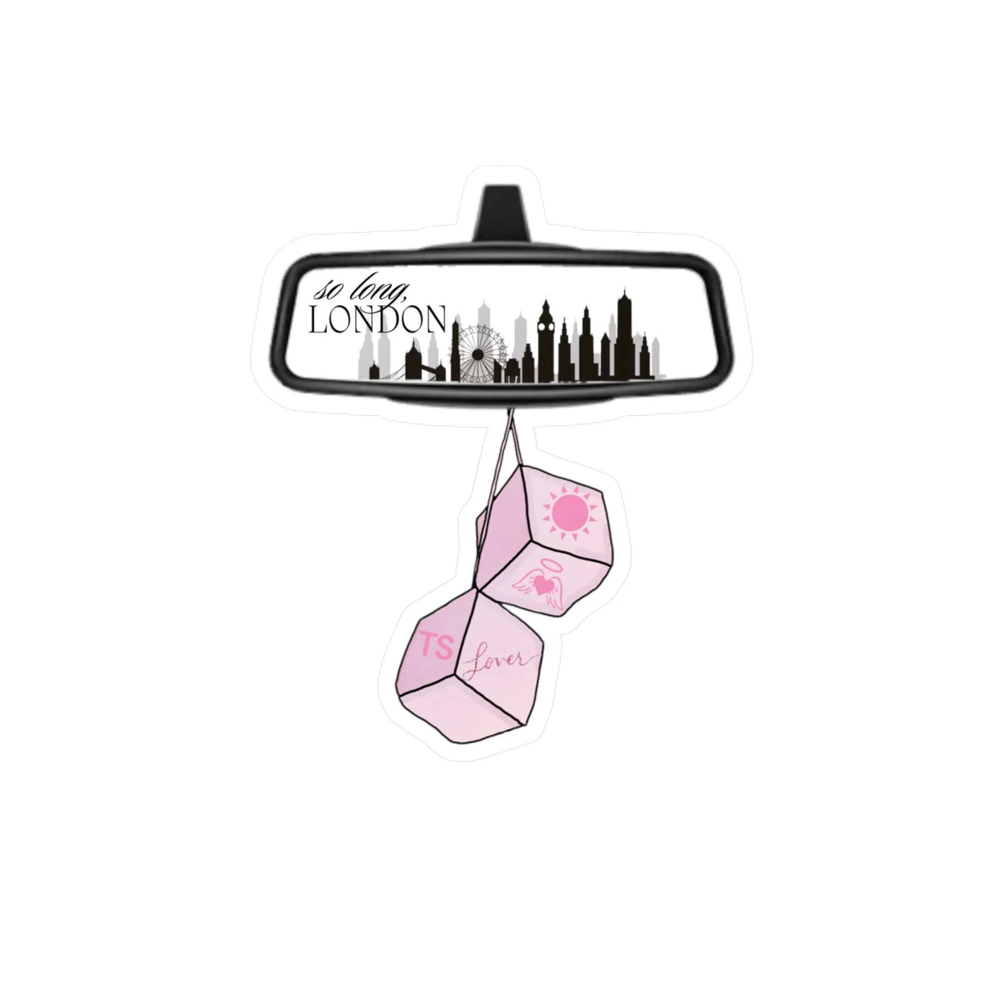 So long, London - Rear View Lover Dice - Vinyl Sticker