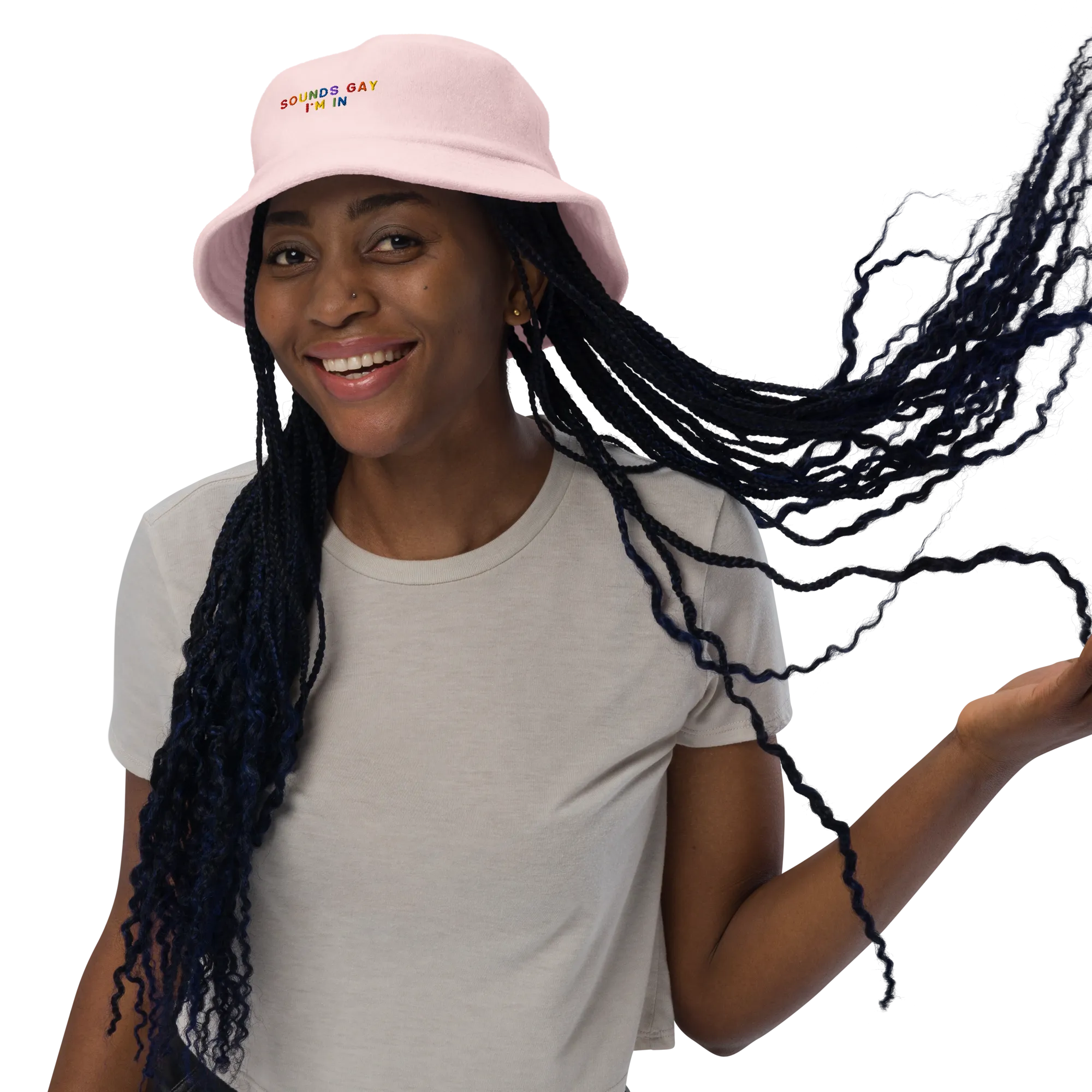 Sounds Gay Im In Pride Embroidered Terry Bucket Hat