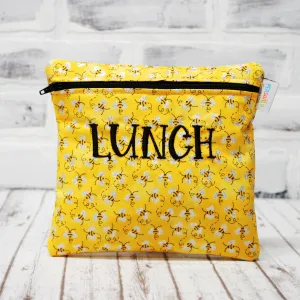 Sparkly Bees Standard Sizes Personalized Reusable Food Bag