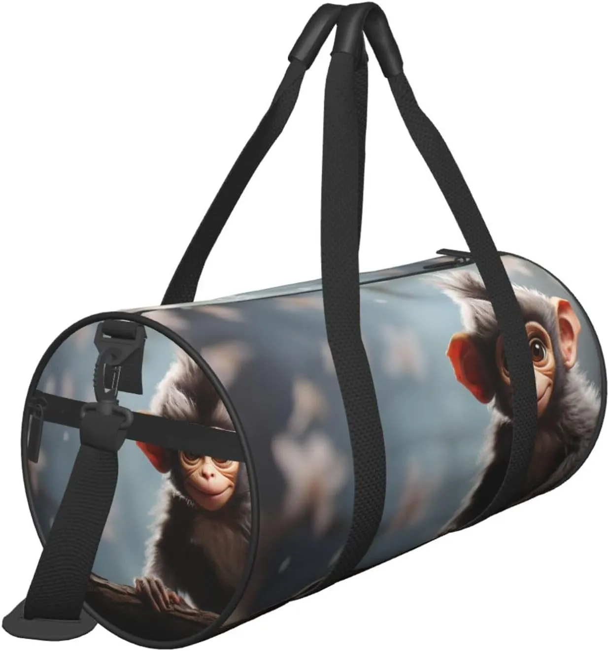Sports Gym Bag for Women Men Travel Duffel Bag Tote Weekender Bag Carry on Overnight Bag for Travel Swimming Fitness Workout Sports cute monkey Duffle Bag