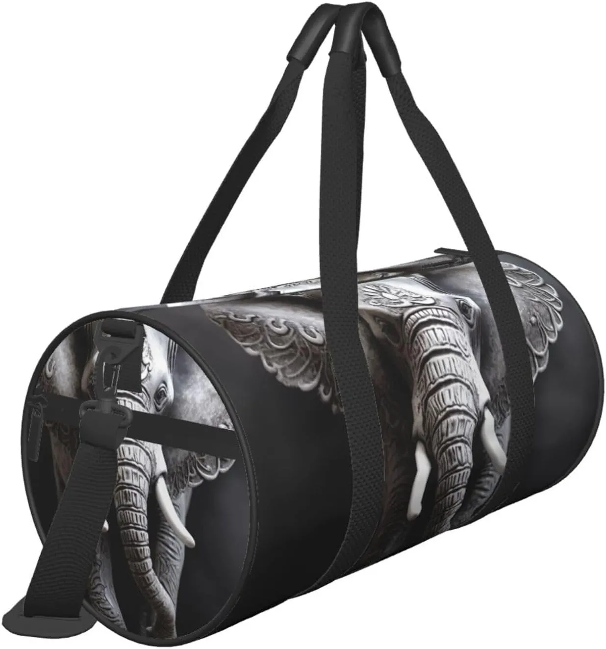 Sports Gym Bag for Women Men Travel Duffel Bag Tote Weekender Bag Carry on Overnight Bag for Travel Swimming Fitness Workout Sports Gray Elephant Duffle Bag