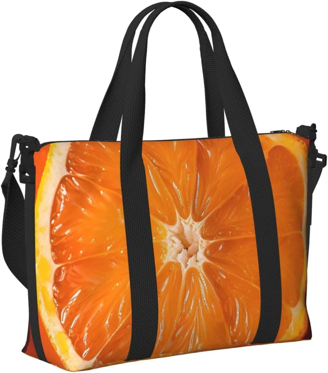 Sports Gym Bag for Women Men Travel Duffel Bag Tote Weekender Bag Carry on Overnight Bag for Travel Swimming Fitness Workout Sports Orange Slice Duffle Bag