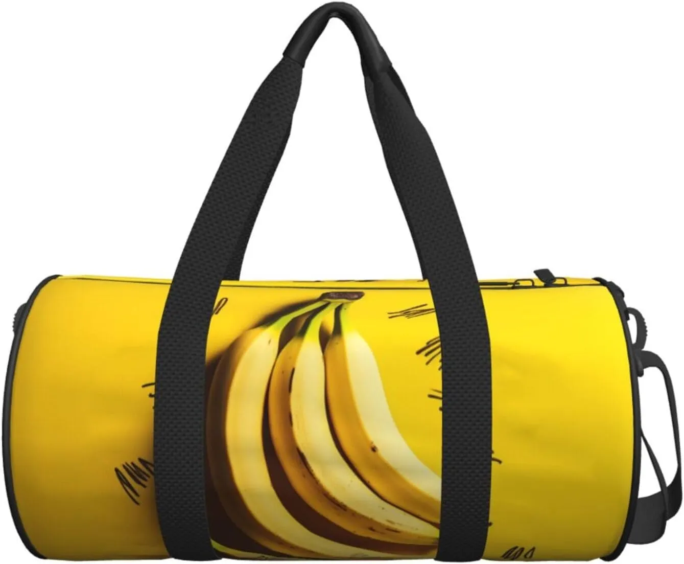 Sports Gym Bag for Women Men Travel Duffel Bag Tote Weekender Bag Carry on Overnight Bag for Travel Swimming Fitness Workout Sports Yellow Banana Duffle Bag