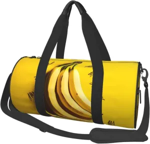 Sports Gym Bag for Women Men Travel Duffel Bag Tote Weekender Bag Carry on Overnight Bag for Travel Swimming Fitness Workout Sports Yellow Banana Duffle Bag