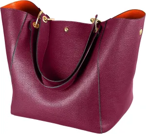 sqlp Large Work Tote Bag for Women Designer Purses and Handbags Big Bucket bags Ladies Travel Crossbody Purse Fuchsia