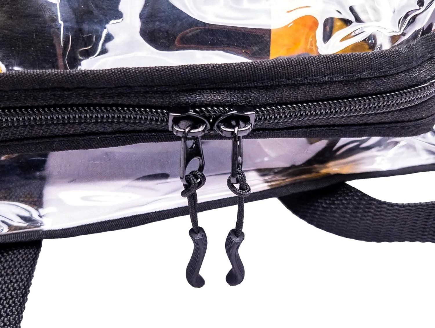 Stadium Approved Vinyl Clear Bag 12x12x6" Transparent Tote with Double Zipper, Adjustable Removable Shoulder Strap