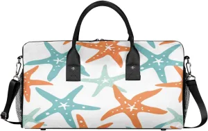 Starfish Travel Duffle Bag for Women Men Foldable Waterproof Weekender Bag Carry on Tote for Overnight Sports Gym Starfish