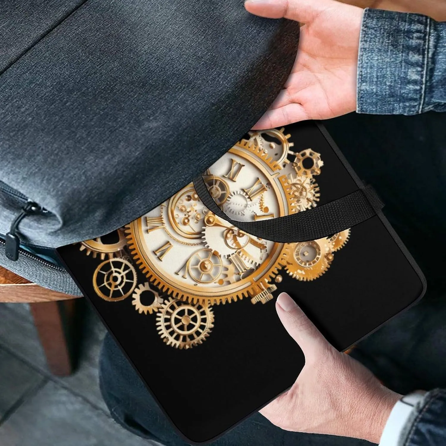 Steampunk Style Clocks Funny Laptop Bag Printed Protective Cover Case Handbag for Laptop/Notebook/Ultrabook 10/12/13/15/17 Inches