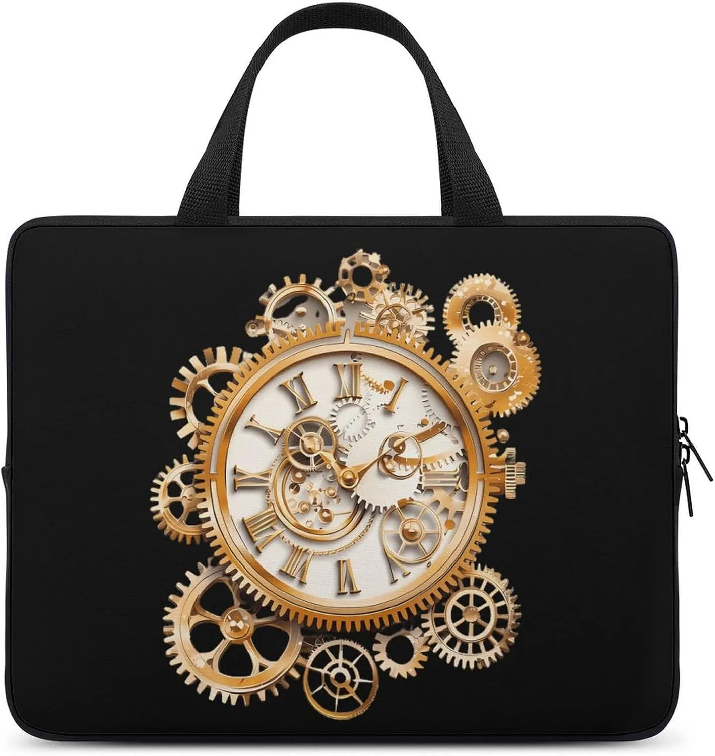 Steampunk Style Clocks Funny Laptop Bag Printed Protective Cover Case Handbag for Laptop/Notebook/Ultrabook 10/12/13/15/17 Inches