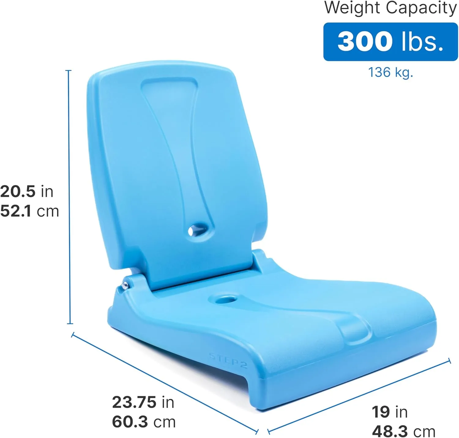 Step2 Foldable Adult Flip Seat, Portable Outdoor Chair for Poolside, Tailgating, Camping, Picnic Chair, Provides Back Support When Sitting on Ground, Mint