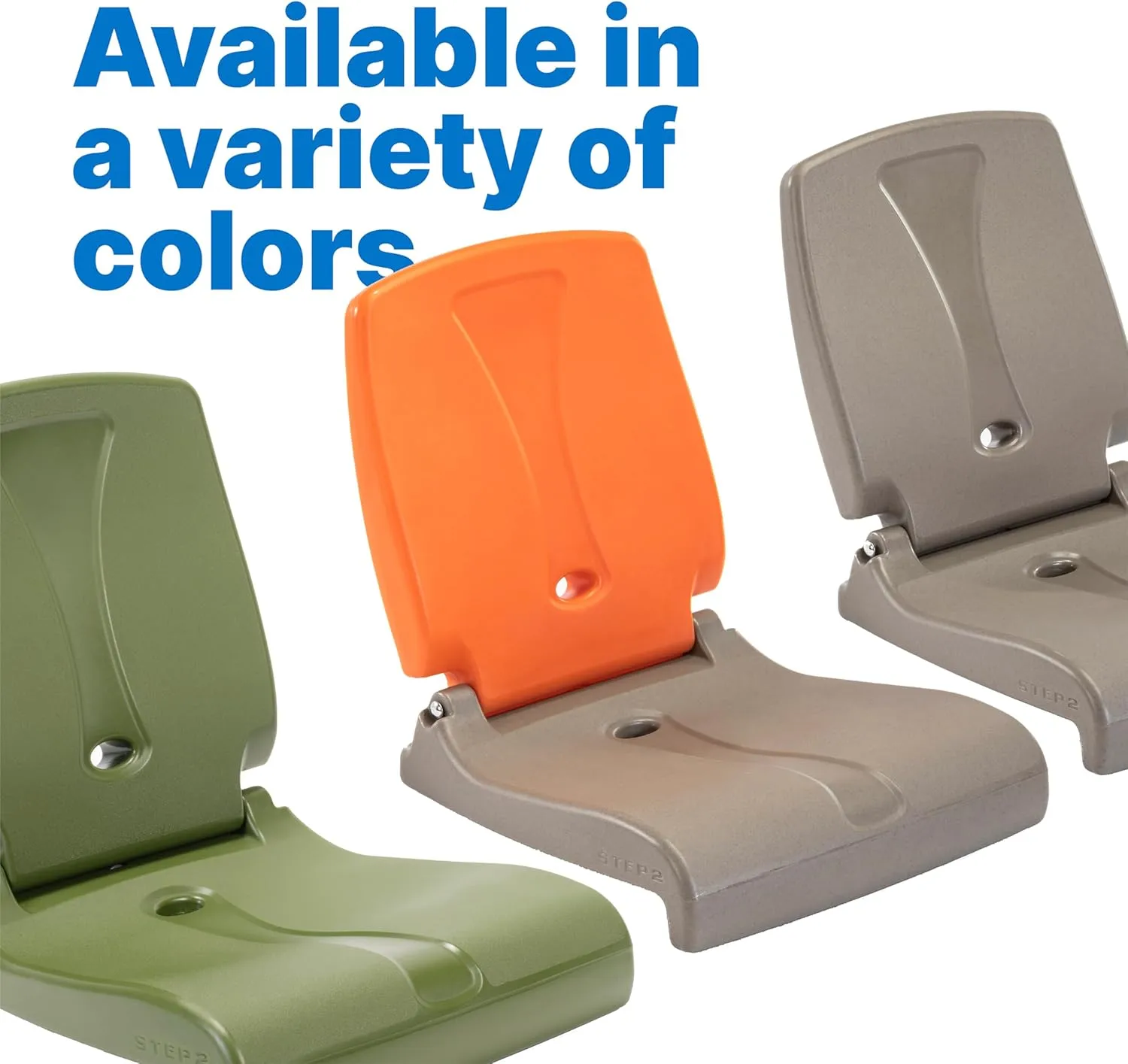 Step2 Foldable Adult Flip Seat, Portable Outdoor Chair for Poolside, Tailgating, Camping, Picnic Chair, Provides Back Support When Sitting on Ground, Olive