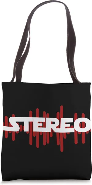 STEREO MUSIC, FREQUENCY WAVE FOR HI FI & AUDIOPHILE FANS Tote Bag