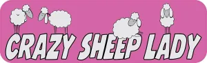 StickerTalk Crazy Sheep Lazy Magnet, 10 inches by 3 inches