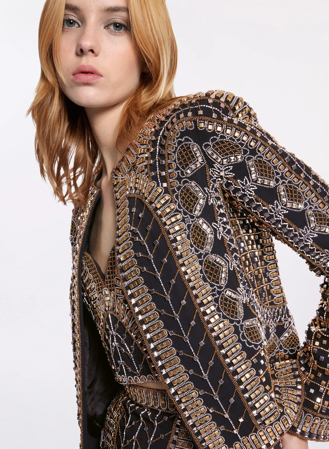 Stud Embellished Jacket