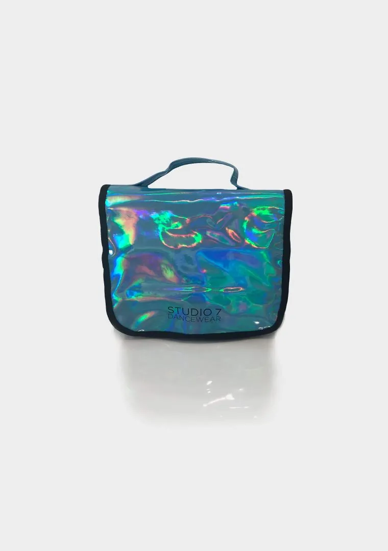 Studio 7 Holographic Make Up Bag - Neon Blue