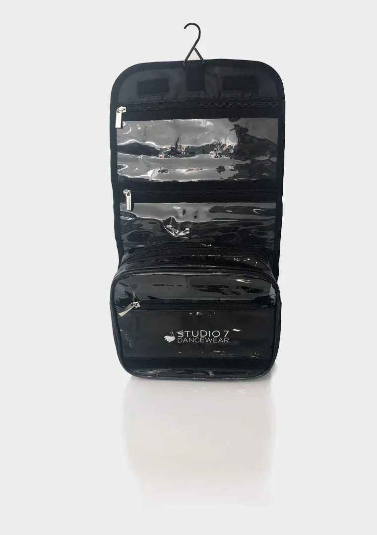 Studio 7 Holographic Make Up Bag - Shiny Black