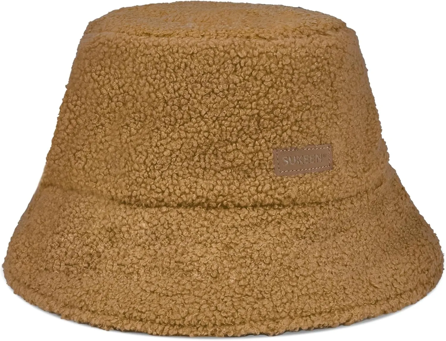 Sukeen Oversized Winter Bucket Hat for Big Heads Large Faux Fur Bucket Hat Fluffy Warm Hat Trendy Fisherman Cap for Daily