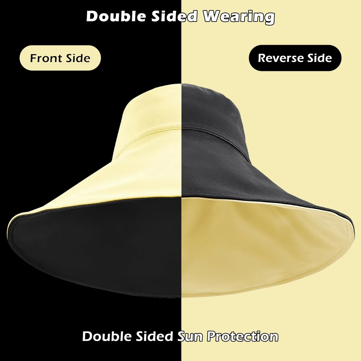 Sukeen Wide Brim Sun Hats for Women Men, Double Sided Wearing Fishing Hats UPF50  Cooling Bucket Hat for Beach Hiking Outdoor