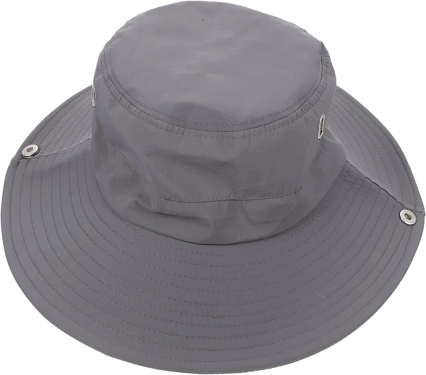 Summer Men's Sunscreen Fishing Hat Adjustable Wide Brim Outdoor Sun Hat for Hiking Camping and Fishing Activities Grey