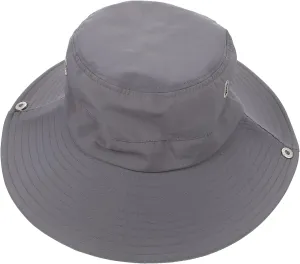 Summer Men's Sunscreen Fishing Hat Adjustable Wide Brim Outdoor Sun Hat for Hiking Camping and Fishing Activities Grey