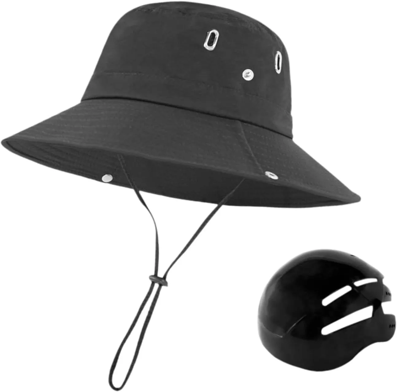 Sun Bucket Hat with Inner Hard Shell Quick Wide Brim Fishing Hat for Women Men Backpacking Outside Work Travel Summer