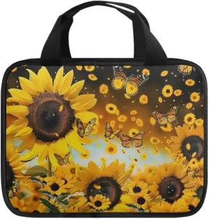 Sunflowers Butterfly Print Bible Tote Bag Floral Scripture Bag Bible Soft Cover for Women Girls,e,Aesthetic Bible Crossbody Bag Bible Handbag Women's Bible Case,Gift for Women Girls