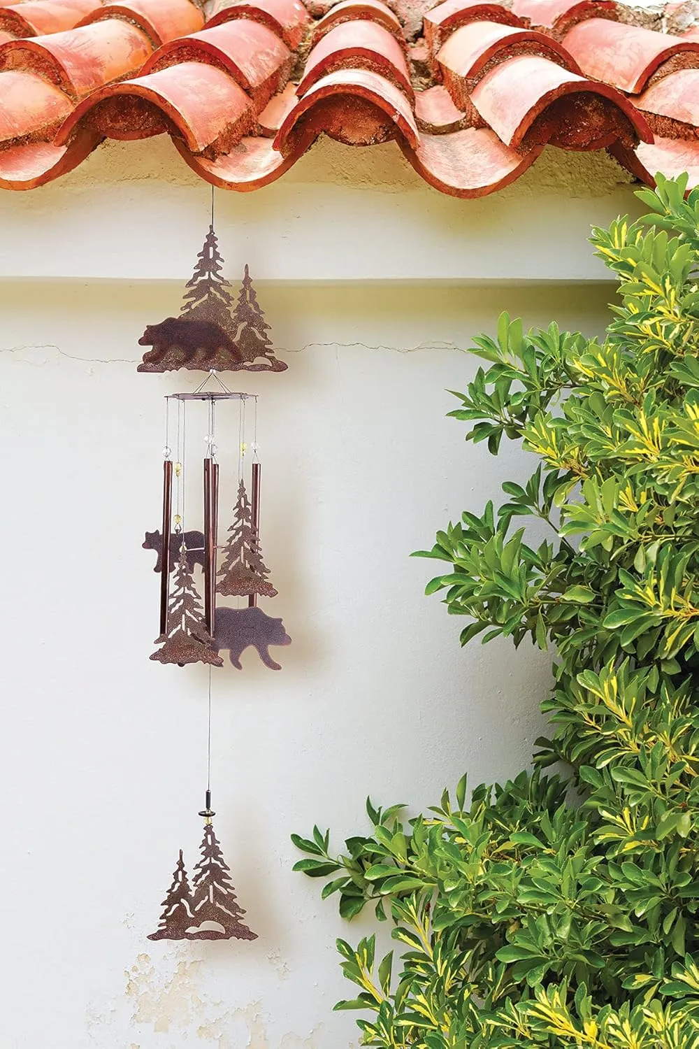 Sunset Vista Designs Wilderness Wonders Mountain Bear Wind Chime, 36"