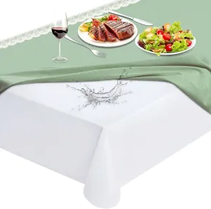 Table Protector Pad with Flannel Backing, Heavy-Duty Vinyl Table Padding Under Tablecloth, Waterproof, Heat Resistant, 72 x 54 inches, Rectangular
