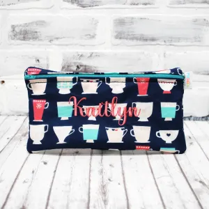 Tea Cups Personalized Reusable Food Bag