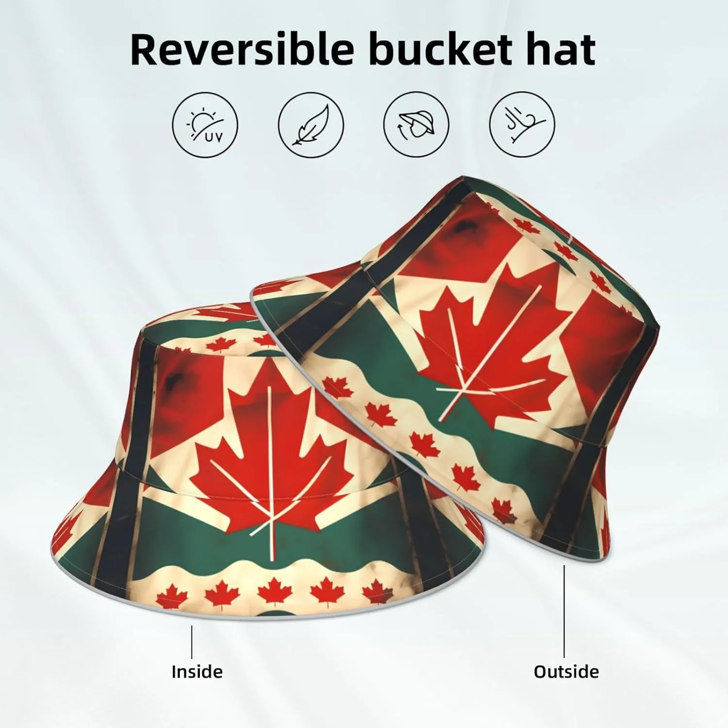 Teal Blue Reflective Bucket Hat - Summer Bucket Hat for Men and Women,Ideal for Outdoor Activities with Reversible