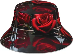 Teal Blue Reflective Bucket Hat - Summer Bucket Hat for Men and Women,Ideal for Outdoor Activities with Reversible