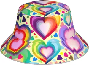 Teal Blue Reflective Bucket Hat - Summer Bucket Hat for Men and Women,Ideal for Outdoor Activities with Reversible