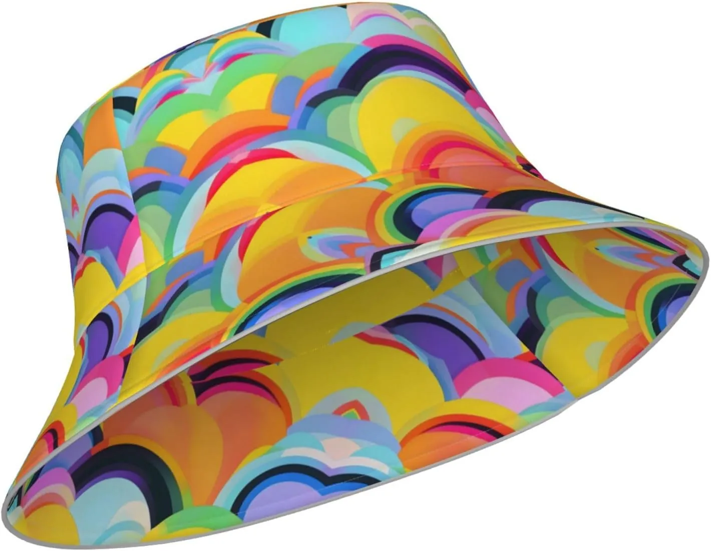 Teal Blue Reflective Bucket Hat - Summer Bucket Hat for Men and Women,Ideal for Outdoor Activities with Reversible
