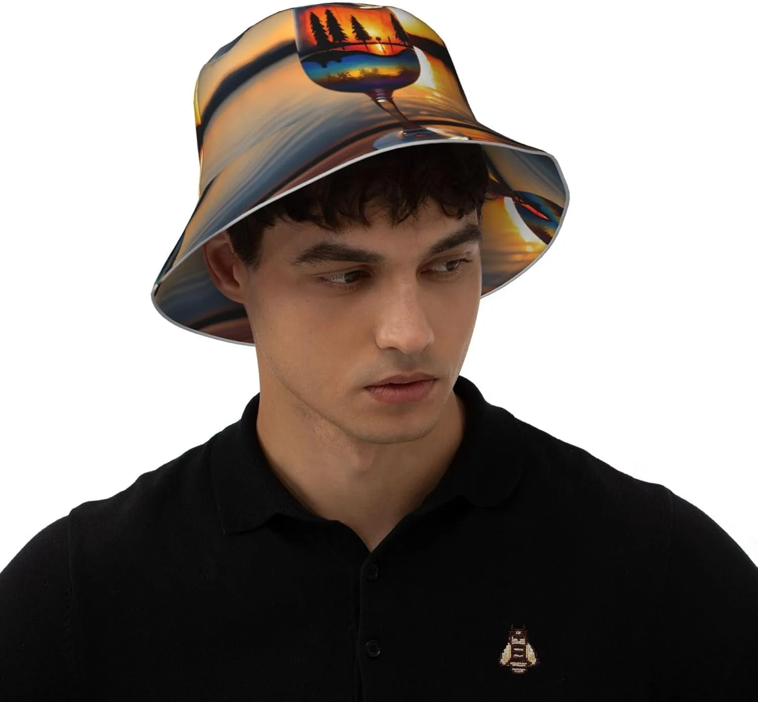 Teal Blue Reflective Bucket Hat - Summer Bucket Hat for Men and Women,Ideal for Outdoor Activities with Reversible