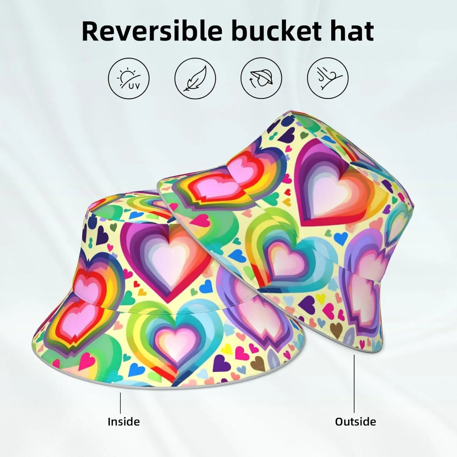 Teal Blue Reflective Bucket Hat - Summer Bucket Hat for Men and Women,Ideal for Outdoor Activities with Reversible