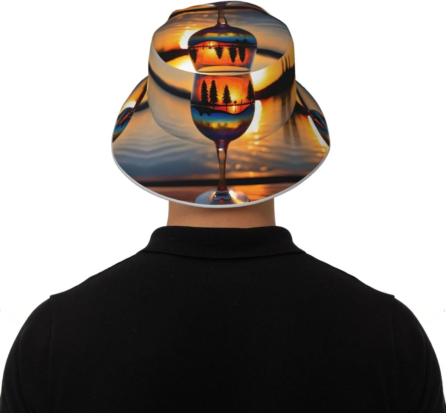 Teal Blue Reflective Bucket Hat - Summer Bucket Hat for Men and Women,Ideal for Outdoor Activities with Reversible