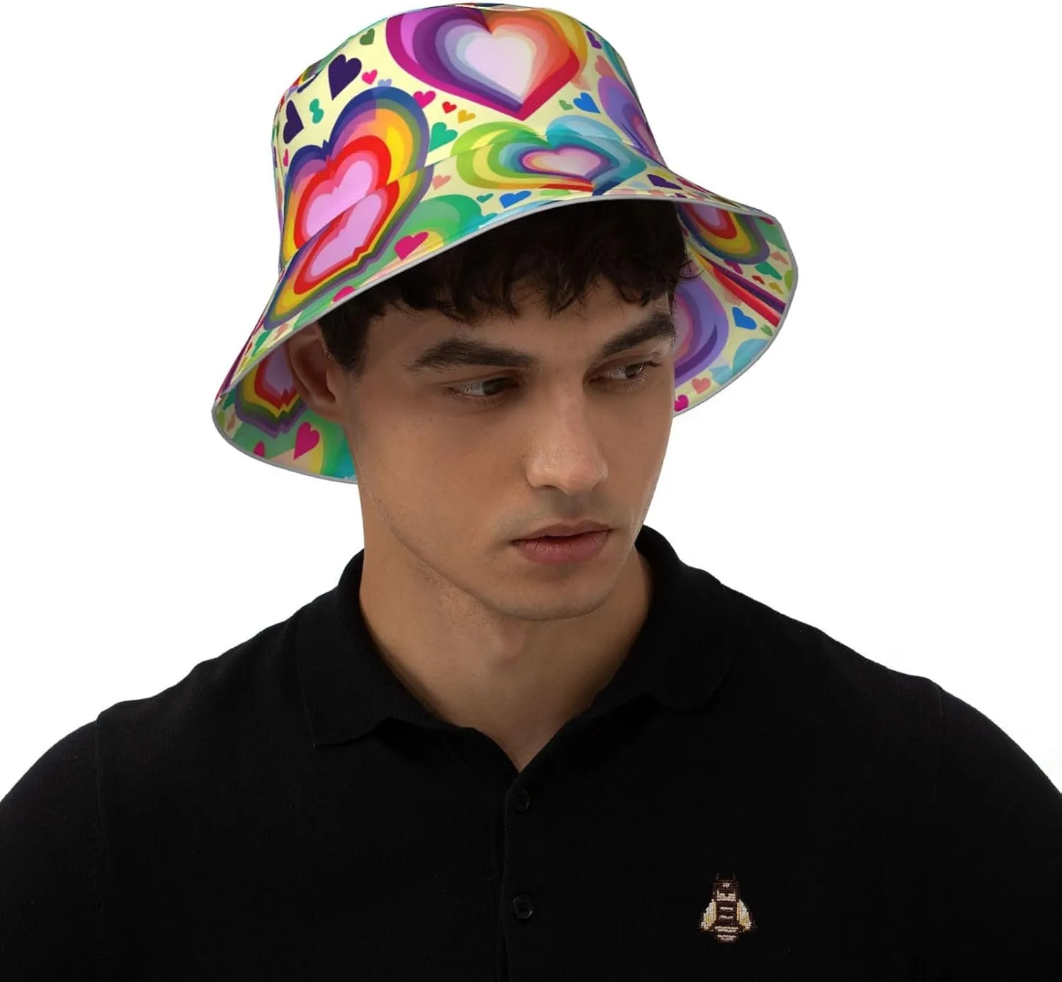 Teal Blue Reflective Bucket Hat - Summer Bucket Hat for Men and Women,Ideal for Outdoor Activities with Reversible