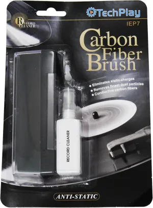 TechPlay Anti Static Carbon Fiber Record and LP Cleaner and Washer with Stylus Brush and Record Cleaning Liquid Set.