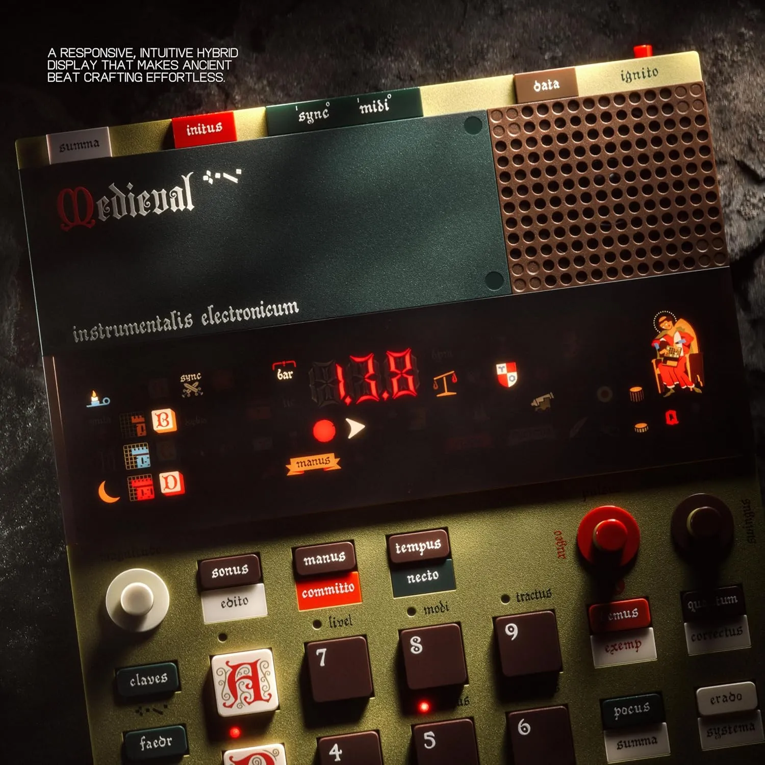 Teenage Engineering EP-1320 Medieval Sampler, Drum Machine and Sequencer with Built-in Microphone and Effects