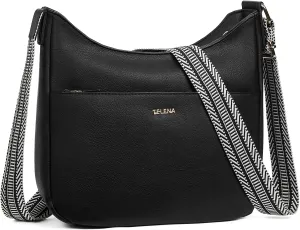 Telena Crossbody Bags for Women Trendy Vegan Leather Purse Shoulder Bag Hobo Bucket Large Capacity